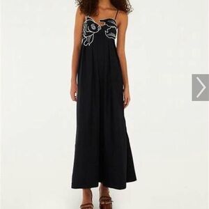 Farm Rio black fish top lenzing maxi dress